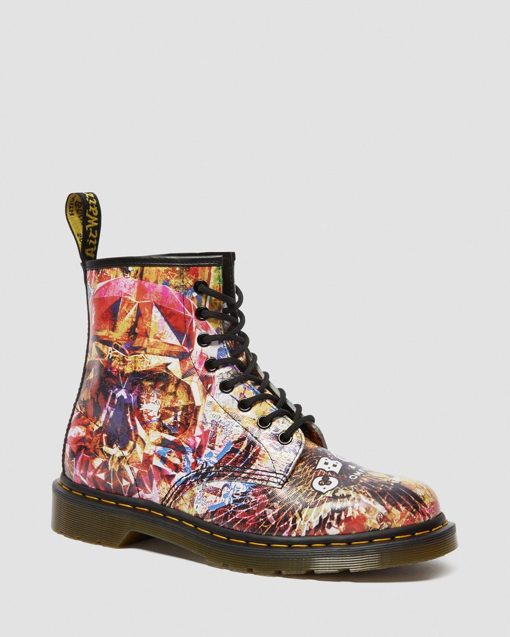 Dr Martens 1460 Cbgb Printed Kožené Šnurovacie Topánkylar Panske ( Viacfarebný ) SK 873-QNRZVX